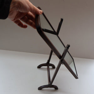 Fine Edwardian Miniature Table-Top Size Mahogany Swivel  or Tilting Cheval Mirror. Excellent Condition