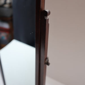 Fine Edwardian Miniature Table-Top Size Mahogany Swivel  or Tilting Cheval Mirror. Excellent Condition
