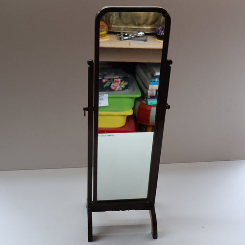 Fine Edwardian Miniature Table-Top Size Mahogany Swivel  or Tilting Cheval Mirror. Excellent Condition