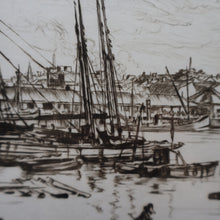 Load image into Gallery viewer, SCOTTISH ART. Sir Muirhead Bone (1876 - 1953). Autumn Breeze, Lowestoft. Pencil signed etching. Dated 1934
