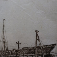 Load image into Gallery viewer, SCOTTISH ART. Sir Muirhead Bone (1876 - 1953). Autumn Breeze, Lowestoft. Pencil signed etching. Dated 1934
