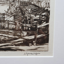 Load image into Gallery viewer, SCOTTISH ART. Sir Muirhead Bone (1876 - 1953). Autumn Breeze, Lowestoft. Pencil signed etching. Dated 1934
