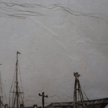 Load image into Gallery viewer, SCOTTISH ART. Sir Muirhead Bone (1876 - 1953). Autumn Breeze, Lowestoft. Pencil signed etching. Dated 1934
