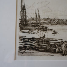 Load image into Gallery viewer, SCOTTISH ART. Sir Muirhead Bone (1876 - 1953). Autumn Breeze, Lowestoft. Pencil signed etching. Dated 1934

