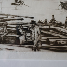 Load image into Gallery viewer, SCOTTISH ART. Sir Muirhead Bone (1876 - 1953). Autumn Breeze, Lowestoft. Pencil signed etching. Dated 1934
