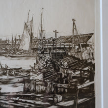 Load image into Gallery viewer, SCOTTISH ART. Sir Muirhead Bone (1876 - 1953). Autumn Breeze, Lowestoft. Pencil signed etching. Dated 1934
