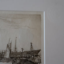Load image into Gallery viewer, SCOTTISH ART. Sir Muirhead Bone (1876 - 1953). Autumn Breeze, Lowestoft. Pencil signed etching. Dated 1934
