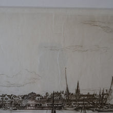Load image into Gallery viewer, SCOTTISH ART. Sir Muirhead Bone (1876 - 1953). Autumn Breeze, Lowestoft. Pencil signed etching. Dated 1934
