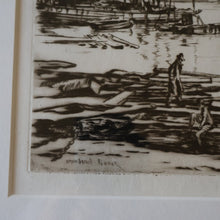 Load image into Gallery viewer, SCOTTISH ART. Sir Muirhead Bone (1876 - 1953). Autumn Breeze, Lowestoft. Pencil signed etching. Dated 1934
