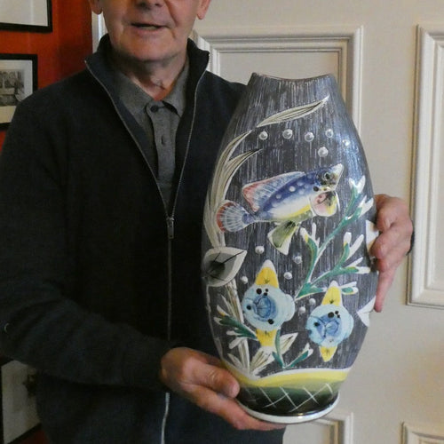 LARGE Vintage SWEDISH 1960s Vase Probably by Sigbritt Hultman for Tilgmans Keramik