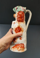 Load image into Gallery viewer, Sweet ANTIQUE STAFFORDSHIRE 19th Century Tall Spaniel Dog Jug or Pitcher
