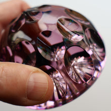 Load image into Gallery viewer, 1970s Webb Corbett / Royal Doulton Collaboration Purple Optic Paperweight
