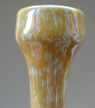 Load image into Gallery viewer, Fine 1930s RUSKIN POTTERY Candlestick with Yellow and Pale Blue Lustre Glazes
