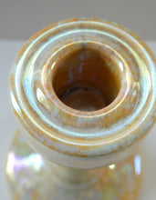 Load image into Gallery viewer, Fine 1930s RUSKIN POTTERY Candlestick with Yellow and Pale Blue Lustre Glazes

