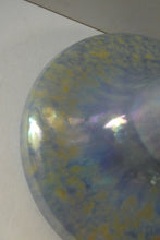 Load image into Gallery viewer, Fine 1920s RUSKIN POTTERY Candlestick with Blue and Mustard Yellow Lustre Glazes
