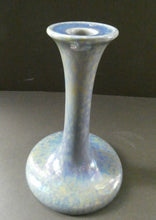 Load image into Gallery viewer, Fine 1920s RUSKIN POTTERY Candlestick with Blue and Mustard Yellow Lustre Glazes
