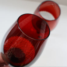 Load image into Gallery viewer, Rare John Rocha for Waterford Crystal. Pair of Large LUME Red Wine Glasses. In Presentation Box. 500 ml
