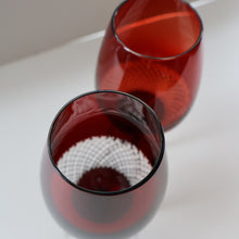 Load image into Gallery viewer, Rare John Rocha for Waterford Crystal. Pair of Large LUME Red Wine Glasses. In Presentation Box. 500 ml
