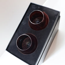 Load image into Gallery viewer, Rare John Rocha for Waterford Crystal. Pair of Large LUME Red Wine Glasses. In Presentation Box. 500 ml

