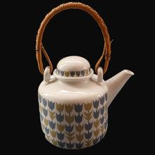 Load image into Gallery viewer, RARE Vintage 1950s MARIANNE WESTMAN Teapot, Milk Jug and Open Sugar Bowl by Rörstrand Sweden. "PARTY" Pattern 
