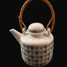 Load image into Gallery viewer, RARE Vintage 1950s MARIANNE WESTMAN Teapot, Milk Jug and Open Sugar Bowl by Rörstrand Sweden. "PARTY" Pattern 
