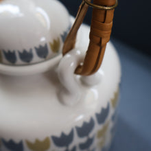 Load image into Gallery viewer, RARE Vintage 1950s MARIANNE WESTMAN Teapot, Milk Jug and Open Sugar Bowl by Rörstrand Sweden. "PARTY" Pattern 
