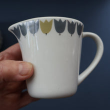 Load image into Gallery viewer, RARE Vintage 1950s MARIANNE WESTMAN Teapot, Milk Jug and Open Sugar Bowl by Rörstrand Sweden. "PARTY" Pattern 
