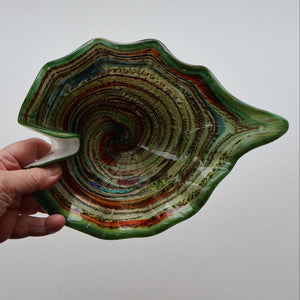 Vintage 1960s Vetro Artistico Veneziano Murano Glass Aventurine Bowl