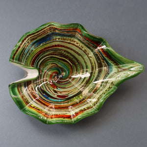 Vintage 1960s Vetro Artistico Veneziano Murano Glass Aventurine Bowl
