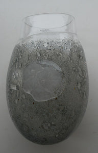 LARGE Kosta Boda Fossil Vase by Kjell Engman (2000). Height 10 3/4 inches. Signed