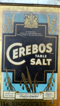 Load image into Gallery viewer, Vintage Early 1950s HUGE Cerebos Salt Storage Tin. 14 lbs Size (Height 10 Inches)
