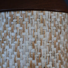 Load image into Gallery viewer, TALL 1970s Scandinavian Style Teak Table Lamp with Woven Straw Cladding
