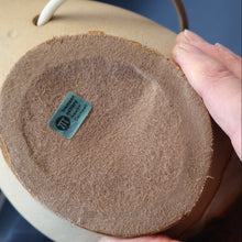 Load image into Gallery viewer, 1960s Medium TREMAEN Nanceddan Pottery Table Lamp. Original Hessian Shade &amp; Paper Label on Base
