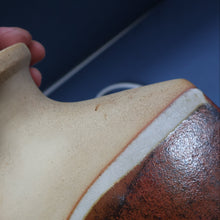 Load image into Gallery viewer, 1960s Medium TREMAEN Nanceddan Pottery Table Lamp. Original Hessian Shade &amp; Paper Label on Base
