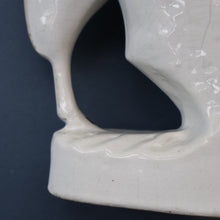 Load image into Gallery viewer, Antique Victorian STAFFORDSHIRE Figurine. Huntsman (Wearing a Cap with Cockade) on Horseback; 14 3/4 inches
