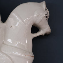 Load image into Gallery viewer, Antique Victorian STAFFORDSHIRE Figurine. Huntsman (Wearing a Cap with Cockade) on Horseback; 14 3/4 inches
