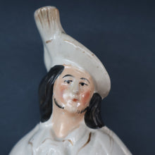 Load image into Gallery viewer, Antique Victorian STAFFORDSHIRE Figurine. Huntsman (Wearing a Cap with Cockade) on Horseback; 14 3/4 inches
