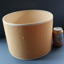 Load image into Gallery viewer, 1960s Medium TREMAEN Nanceddan Pottery Table Lamp. Original Hessian Shade &amp; Paper Label on Base
