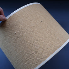 Load image into Gallery viewer, 1960s Medium TREMAEN Nanceddan Pottery Table Lamp. Original Hessian Shade &amp; Paper Label on Base
