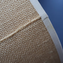 Load image into Gallery viewer, 1960s Medium TREMAEN Nanceddan Pottery Table Lamp. Original Hessian Shade &amp; Paper Label on Base
