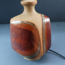 Load image into Gallery viewer, 1960s Medium TREMAEN Nanceddan Pottery Table Lamp. Original Hessian Shade &amp; Paper Label on Base
