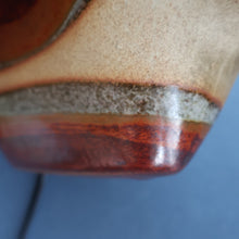 Load image into Gallery viewer, 1960s Medium TREMAEN Nanceddan Pottery Table Lamp. Original Hessian Shade &amp; Paper Label on Base
