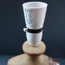 Load image into Gallery viewer, 1960s Medium TREMAEN Nanceddan Pottery Table Lamp. Original Hessian Shade &amp; Paper Label on Base
