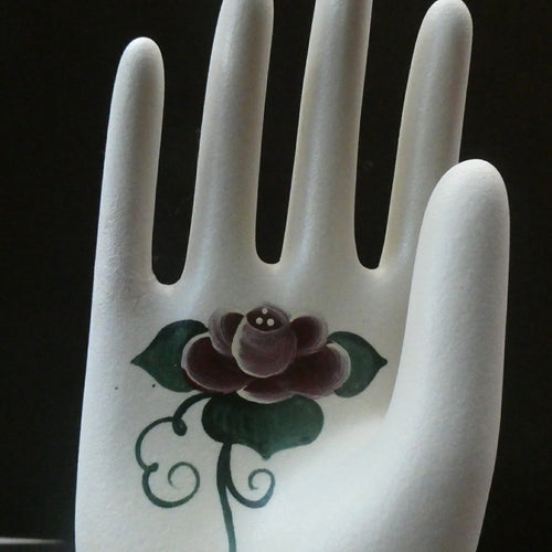 1971 General Porcelain USA Porcelain Glove Mould 1971. Hand Painted