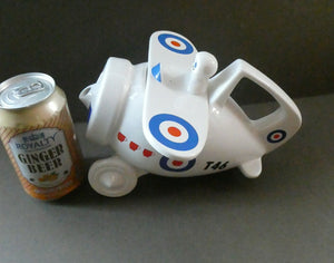 Vintage 1970s NOVELTY TEAPOT by Stuart Taylor for Westfield Pottery in the form of an Airplane