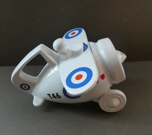 Vintage 1970s NOVELTY TEAPOT by Stuart Taylor for Westfield Pottery in the form of an Airplane