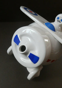 Vintage 1970s NOVELTY TEAPOT by Stuart Taylor for Westfield Pottery in the form of an Airplane