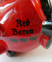 Load image into Gallery viewer, Vintage 1980s NOVELTY TEAPOT by Carltonware. The RED BARON in his Bi-plane
