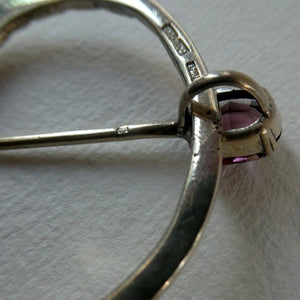 1960s Penannular Brooch by Cook, Holland & Co. with Inset Amethyst. Traditional Design