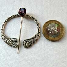 Load image into Gallery viewer, 1960s Penannular Brooch by Cook, Holland &amp; Co. with Inset Amethyst. Traditional Design
